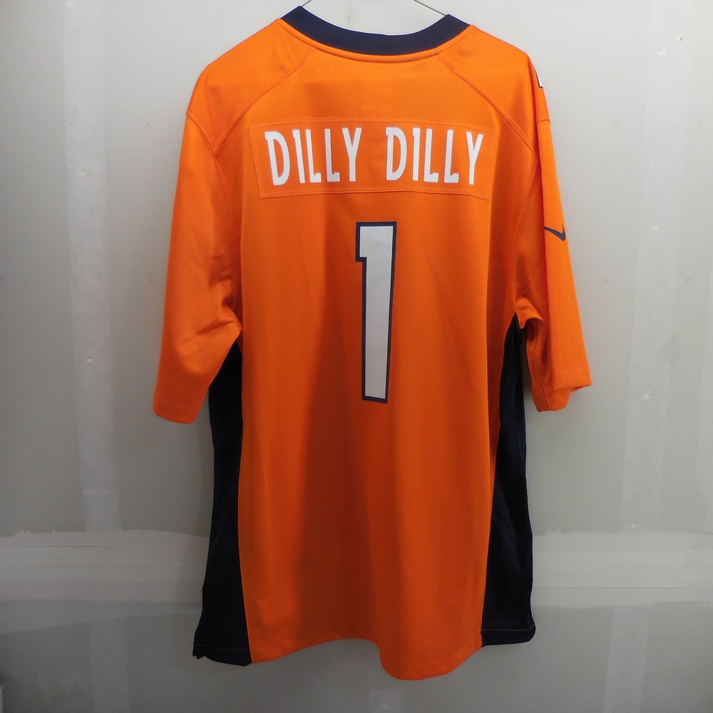 Nike Denver Broncos Dilly Dilly 1 Bud Light Promo Football Jersey Large On Field